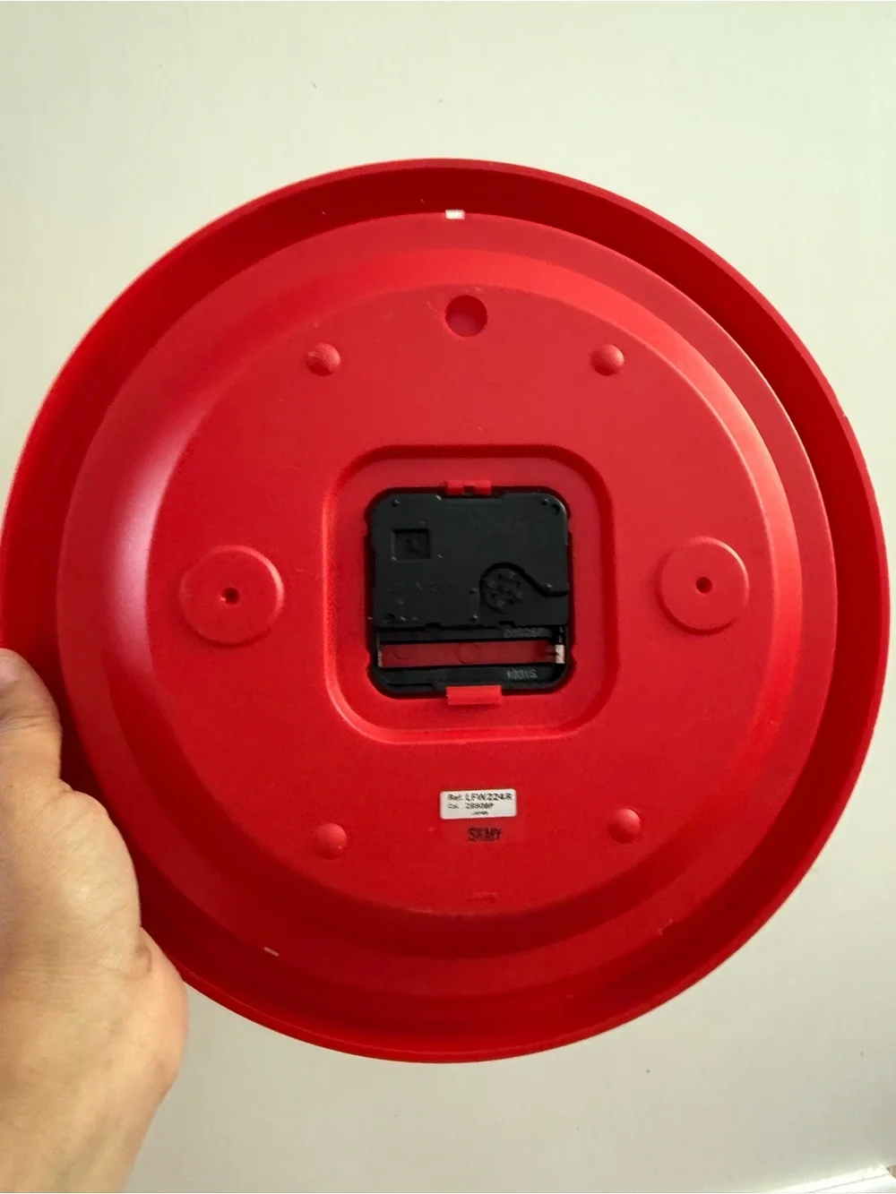 Disney Mickey Mouse Wall Clock Lorus Red Frame Japan Quartz 12in Vintage Works